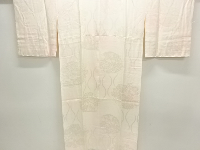 JAPANESE KIMONO / JUBAN / WOVEN ROUNDEL FLOWER CREST 